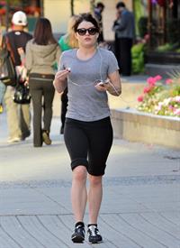 Emilie de Ravin Heads out for a power walk in Vancouver (October 6, 2012) 