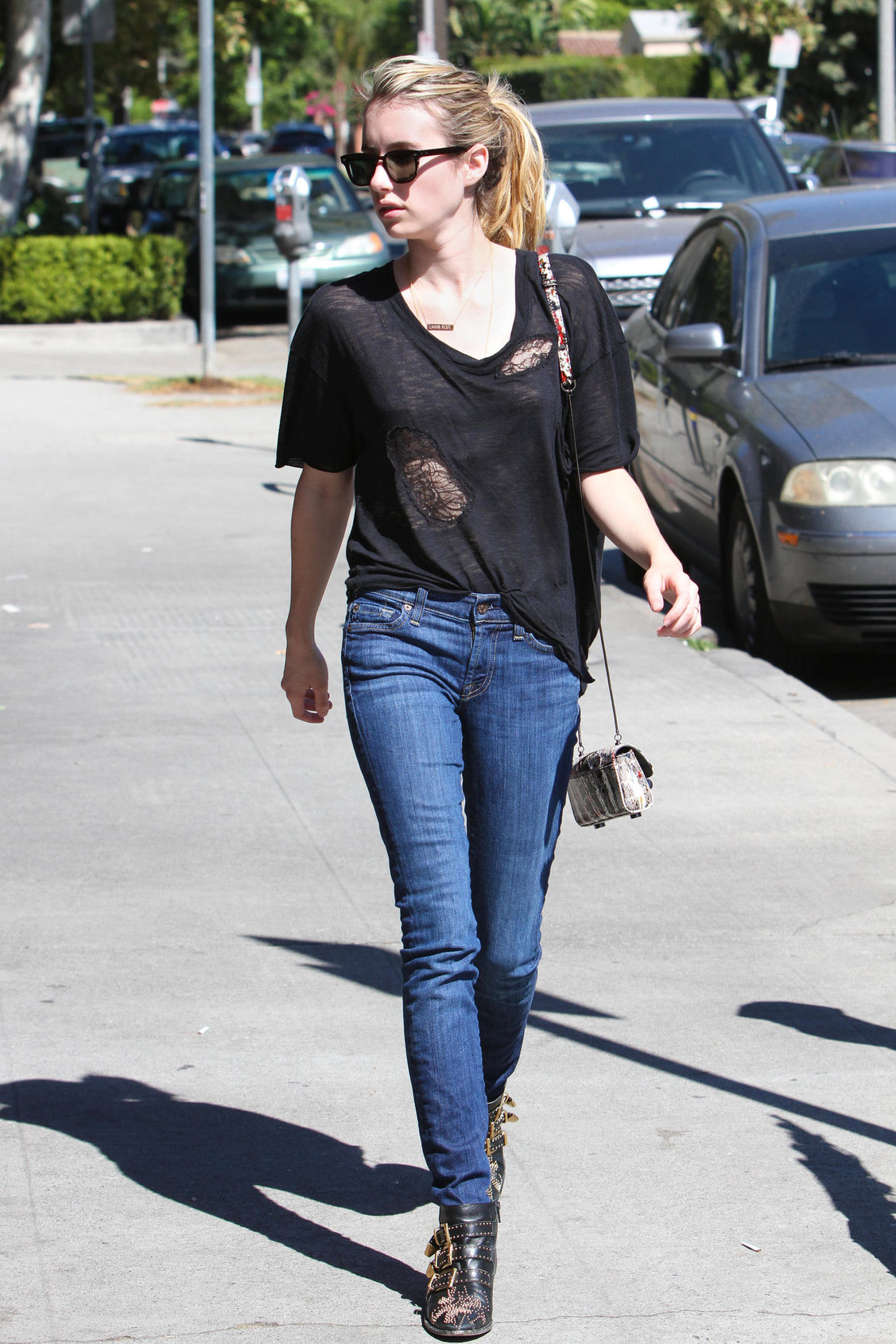Emma Roberts walking in Hollywood 10/5/13  
