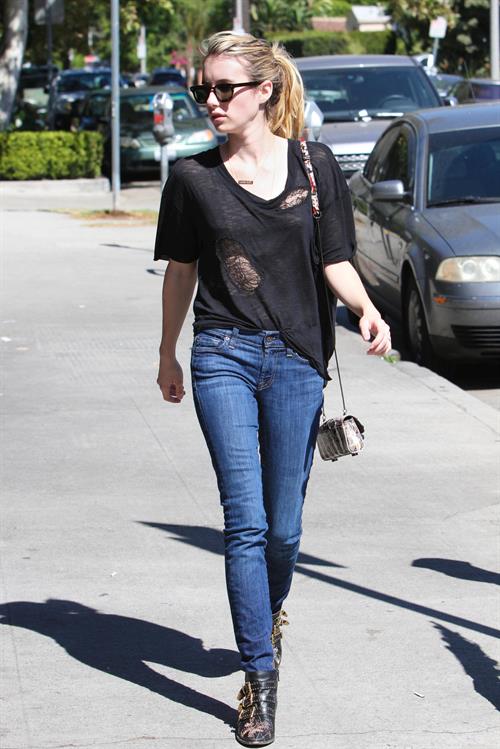 Emma Roberts walking in Hollywood 10/5/13  