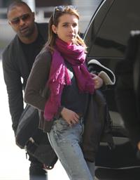 Emma Roberts departing on a flight at LAairport in Los Angeles, California on December 22, 2012 