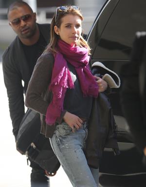 Emma Roberts departing on a flight at LAairport in Los Angeles, California on December 22, 2012 