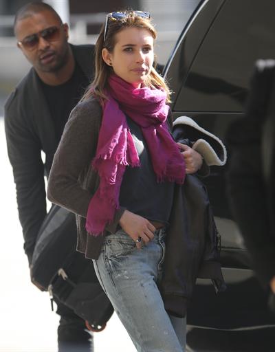 Emma Roberts departing on a flight at LAairport in Los Angeles, California on December 22, 2012 