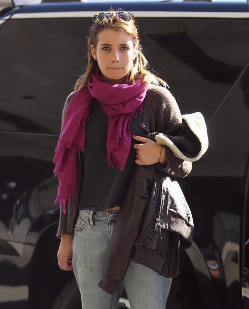 Emma Roberts departing on a flight at LAairport in Los Angeles, California on December 22, 2012 