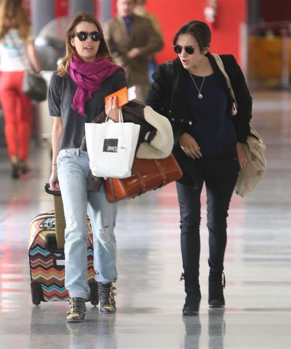Emma Roberts departing on a flight at LAairport in Los Angeles, California on December 22, 2012 