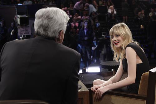 Emma Stone at The Tonight Show with Jay Leno in Burbank 1/8/13 