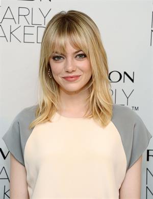 Emma Stone Revlon’s Nearly Naked makeup launch in NY 12/5/12 