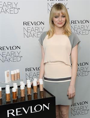 Emma Stone Revlon’s Nearly Naked makeup launch in NY 12/5/12 