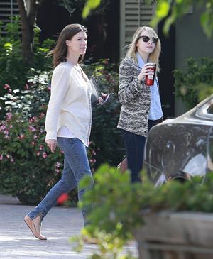 Emma Stone at a film studio office on October 10, 2012