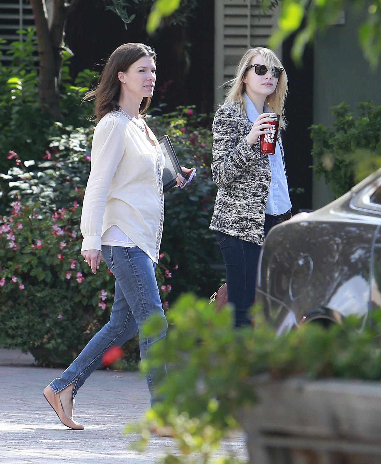 Emma Stone at a film studio office on October 10, 2012