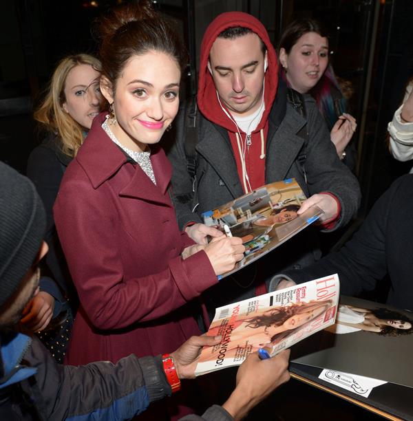 Emmy Rossum at Late Night with Jimmy Fallon in NYC 1/15/13 