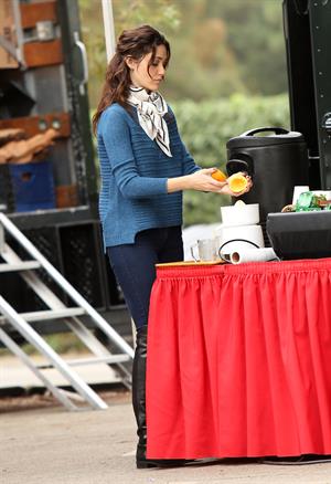 Emmy Rossum on the set of 'You're Not You' in Los Angeles 11/16/12 