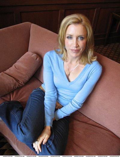 Felicity Huffman Photoshoot in blue shirt