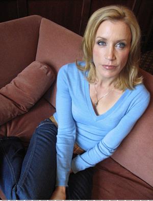 Felicity Huffman Photoshoot in blue shirt