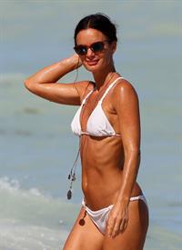 Gabrielle Anwar bikini candids on the beach in Miami 10/5/12 