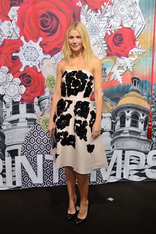 Gwyneth Paltrow Printemps Christmas Decorations Inauguration In Paris -- Nov. 7, 2013 