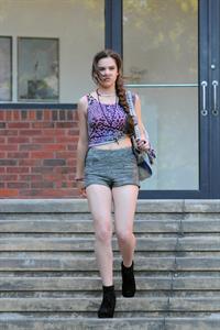 Hailee Steinfeld filming 'Can A Song Save Your Life' 7/9/12 