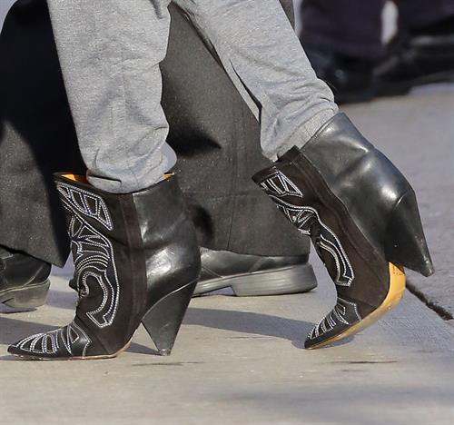 Halle Berry arrives for the Jimmy Kimmel Show in Los Angeles on March 20, 2013