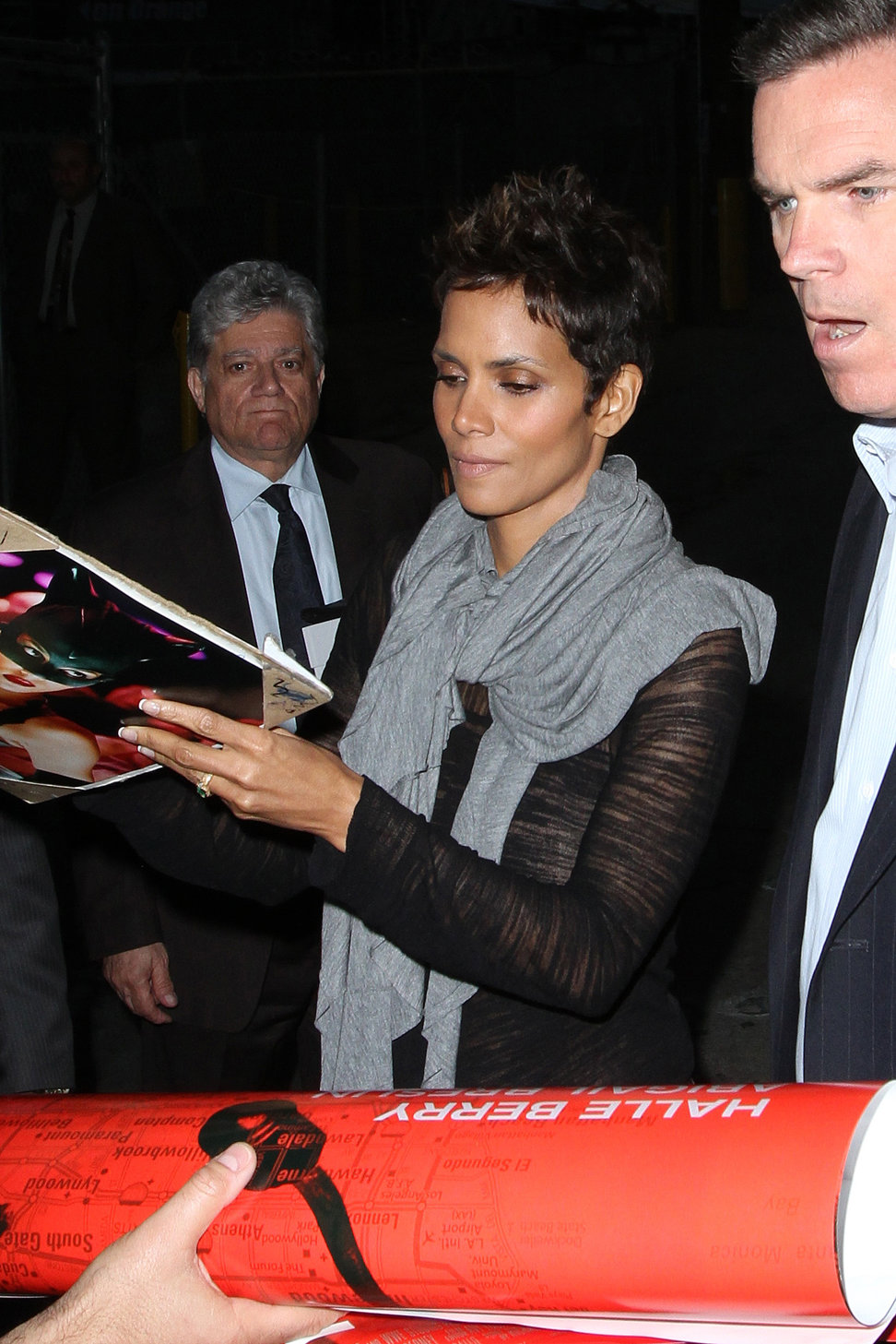 Halle Berry arrives for the Jimmy Kimmel Show in Los Angeles on March 20, 2013