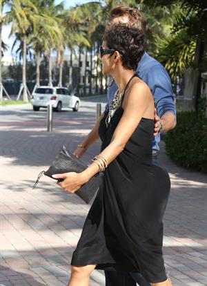 Halle Berry out for a stroll at South Beach Miami on February 2, 2013