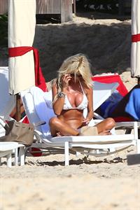 Victoria Silvstedt Bikini Pictures Victoria Silvstedt - white bikini in St. Barts 1/3/13