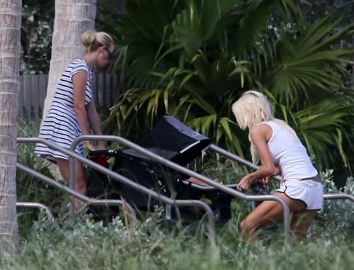 Victoria Silvstedt Spends the day on the beach in bikini in Miami on November 16, 2012
