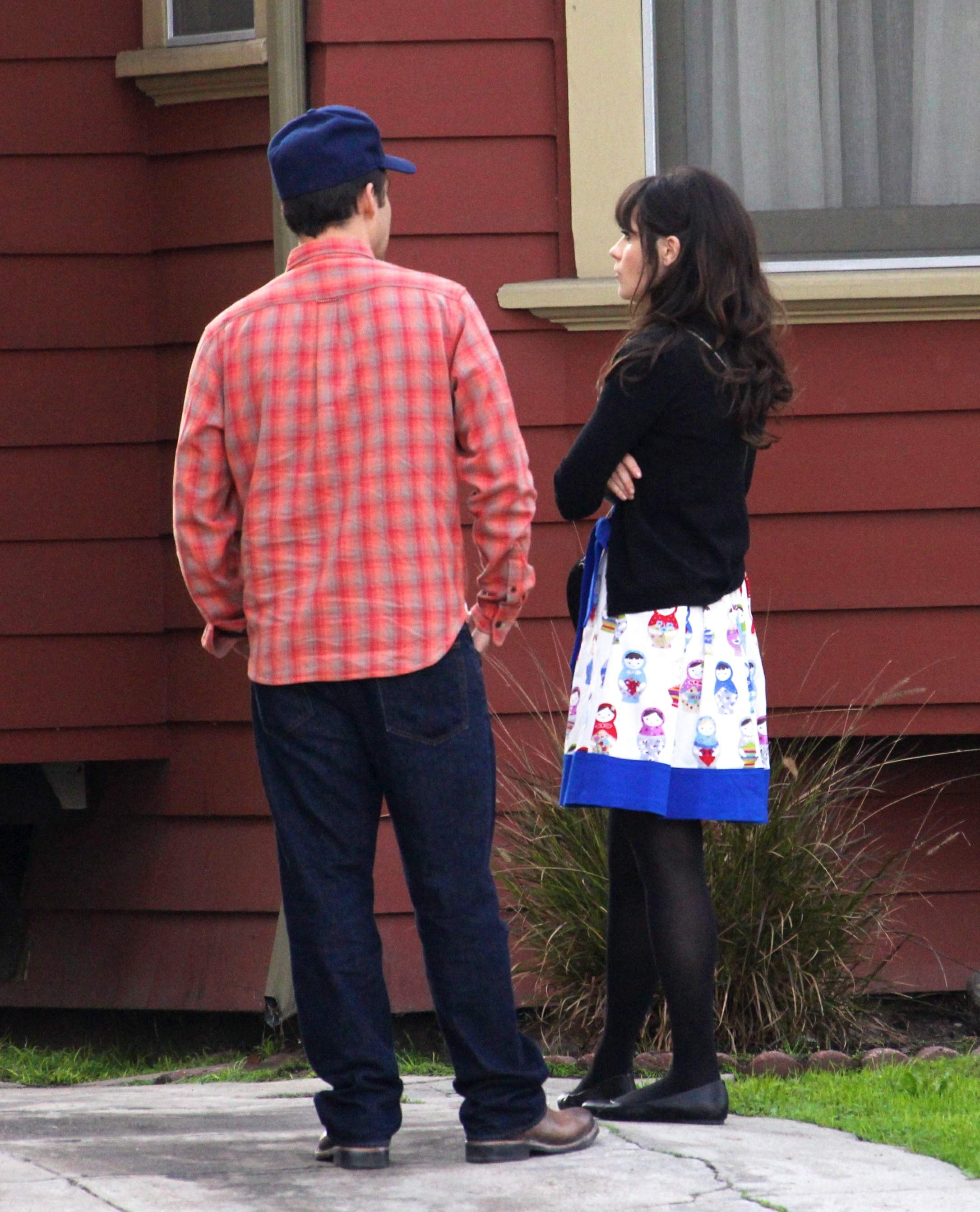 Zooey Deschanel on the set of 'New Girl in Los Angeles December 4, 2012 