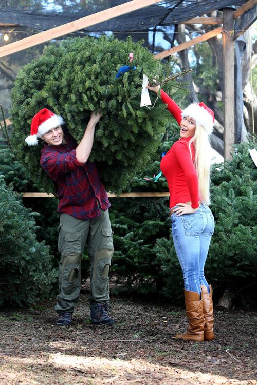 Heidi Montag Get into the festive spirit and step out to pick up a Christmas Tree on December 5, 2012