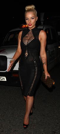 Helen Flanagan FHM Sept issue launch at Whisky Mist nightclub in London 7/30/13 