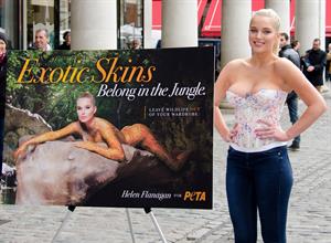 Helen Flanagan - Launches PETA's campaign to raise awareness of the use of eotic animal skins in London (23.05.2013) 