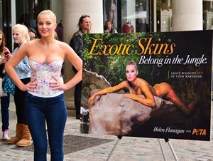 Helen Flanagan - Launches PETA's campaign to raise awareness of the use of eotic animal skins in London (23.05.2013) 
