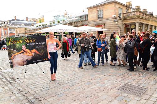 Helen Flanagan - Launches PETA's campaign to raise awareness of the use of eotic animal skins in London (23.05.2013) 