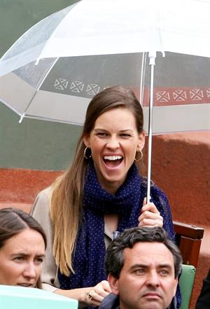 Hilary Swank at the Roland Garros Tennis French Open Tournament June 10, 2012