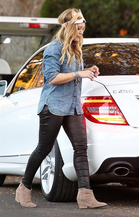 Hilary Duff - Toluca Lake in LA 10/31/13  