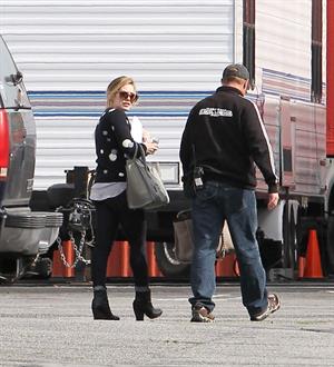 Hilary Duff - Spotted on the set for Raising Hope in Chatsworth on January 29, 2013