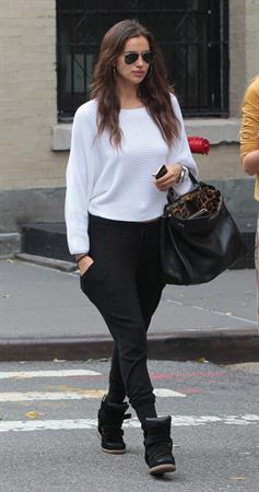 Irina Shayk out and about in NYC October 6, 2012 