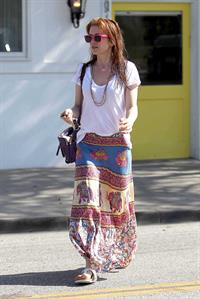 Isla Fisher leaving the Byron and Tracey Salon in Beverly Hills on April 4, 2012