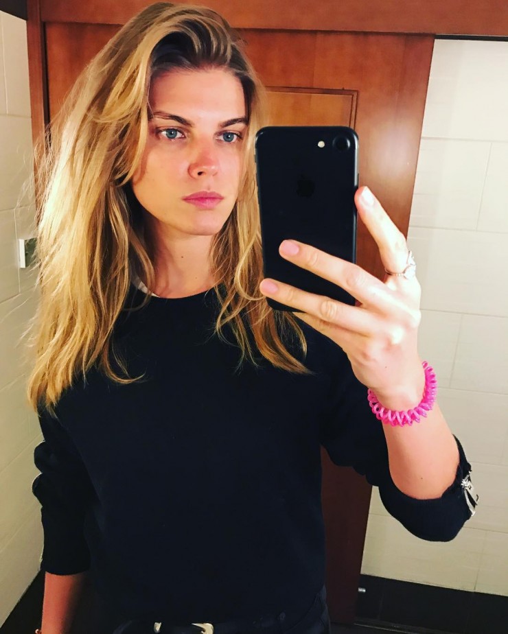 Maryna Linchuk taking a selfie