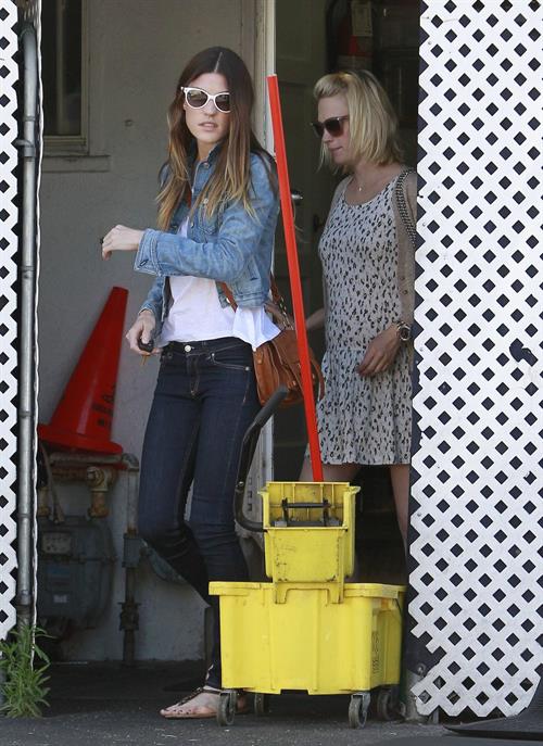 January Jones running errands on Melrose on June 14, 2011