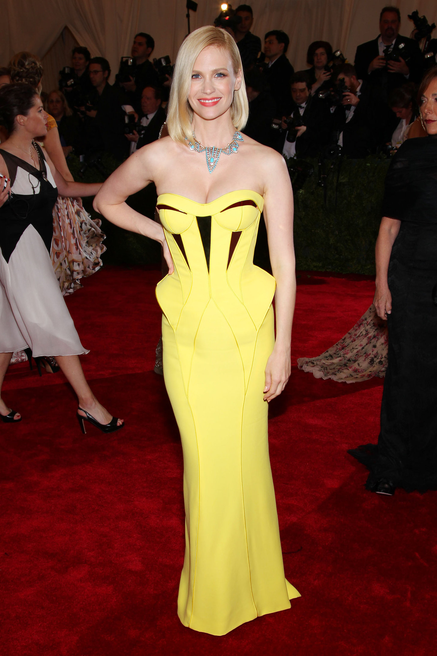 January Jones attends the Metropolitan Museum of Arts Costume Institute Gala on May 7, 2012