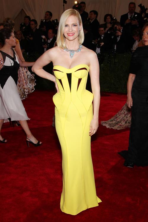 January Jones attends the Metropolitan Museum of Arts Costume Institute Gala on May 7, 2012