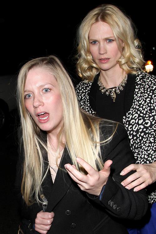 January Jones 33rd birthday at Fogo de Chao in Los Angeles on January 5, 2012