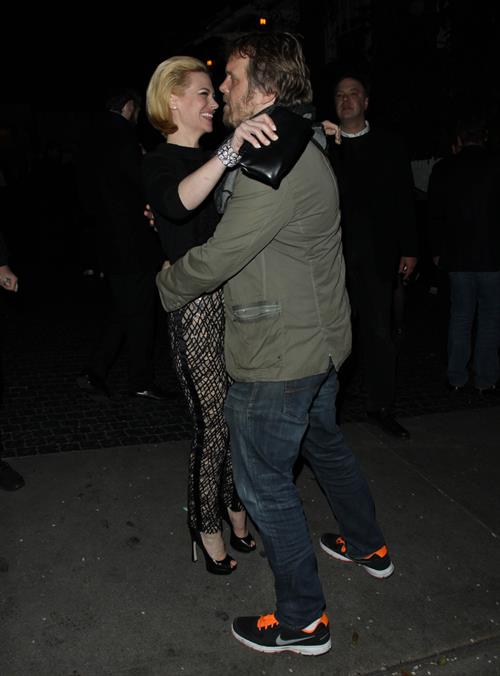 January Jones Enjoys a night out in Los Angeles on February 24, 2013