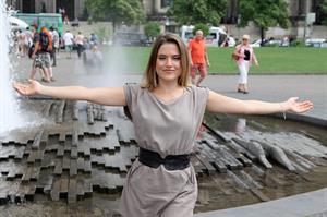 Jeanette Biedermann Jedermann Photocall & Pressekonferenz in Berlin on August 7, 2013