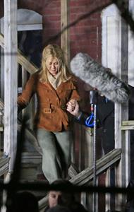 Jennifer Aniston on the set of 'Untitled Elmore Leonard Project' in Stamford, CT 2/12/13 