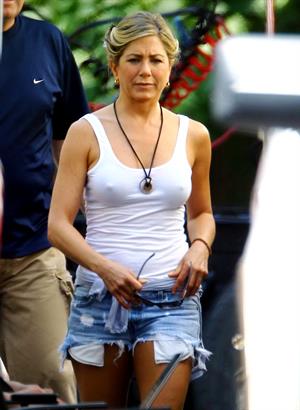Jennifer Aniston On the Set of 'We're The Millers' in North Carolina on August 2, 2012