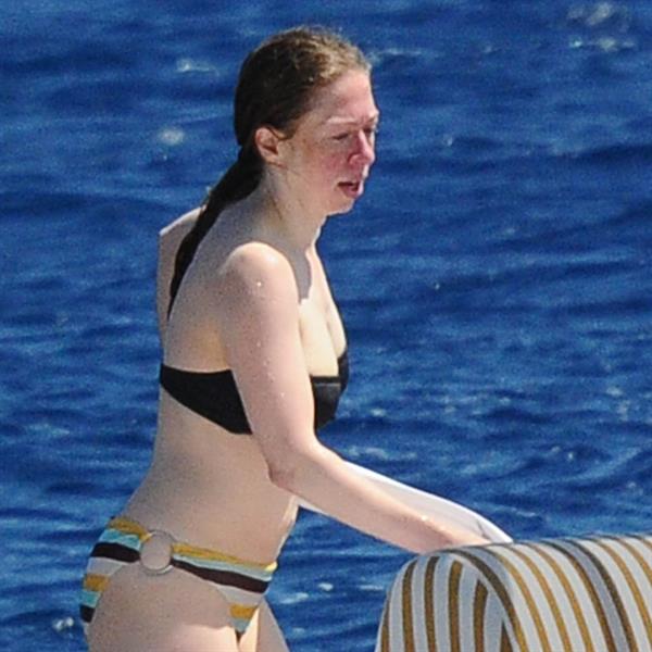 Chelsea Clinton in a bikini