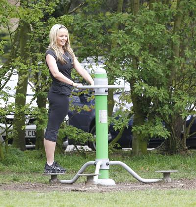 Jennifer Ellison working out in Liverpool April 14, 2011 