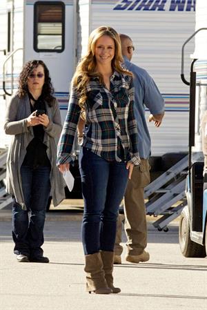 Jennifer Love Hewitt on the set of The Client List in Sherman Oaks February 1, 2013 