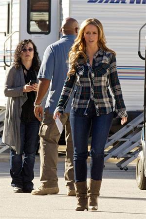 Jennifer Love Hewitt on the set of The Client List in Sherman Oaks February 1, 2013 