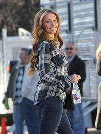Jennifer Love Hewitt on the set of The Client List in Sherman Oaks February 1, 2013 